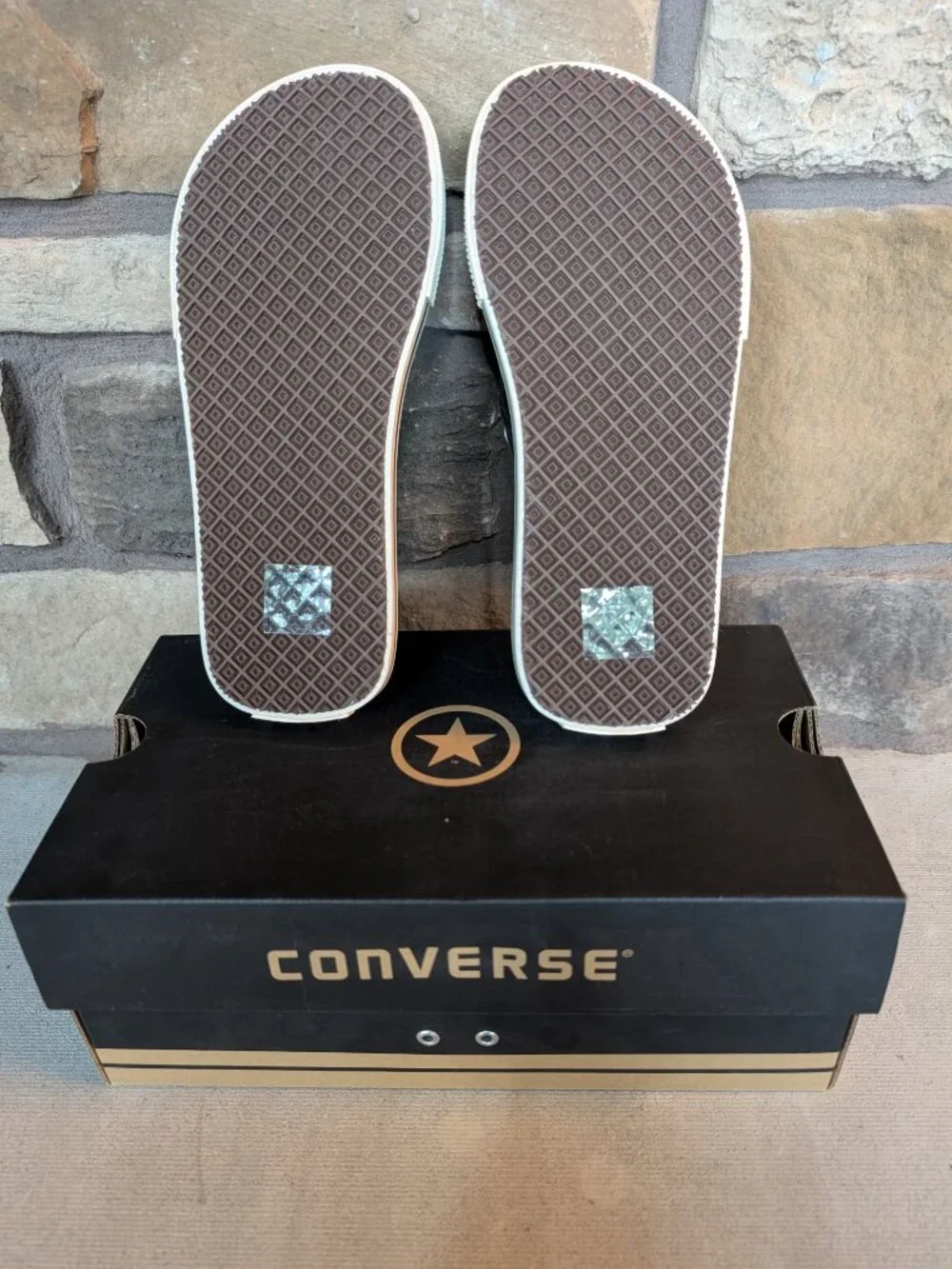 Converse All Star Flip Flop Sandals Black 4.5 NIB